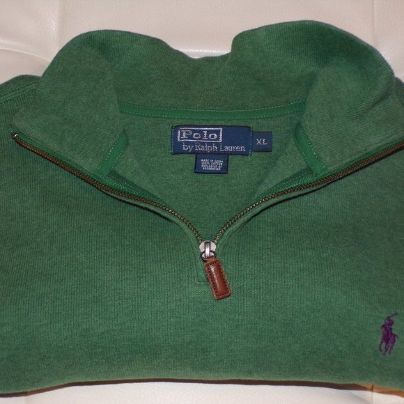 Polo Ralph Lauren Quarter Zip Sweater - XL Green - Picture 7 of 7
